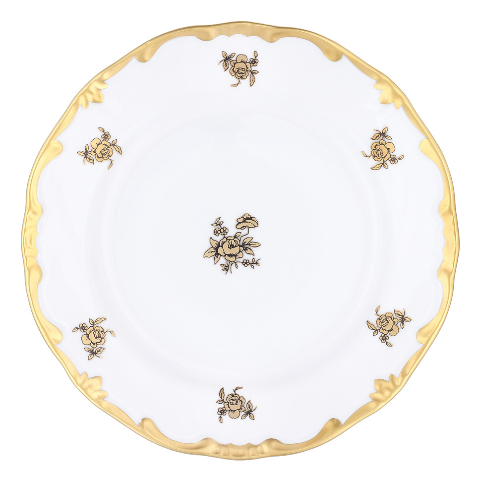Набор тарелок 17см.6шт."Роза золотая"