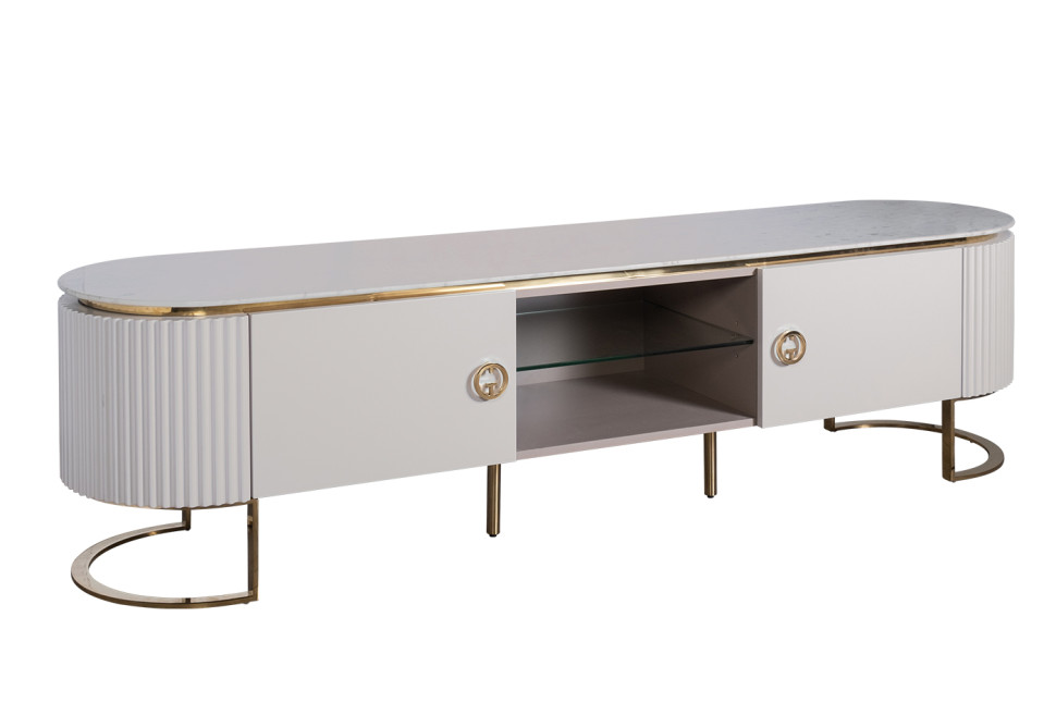 Тумба под телевизор Luchiano с мраморной столешницей