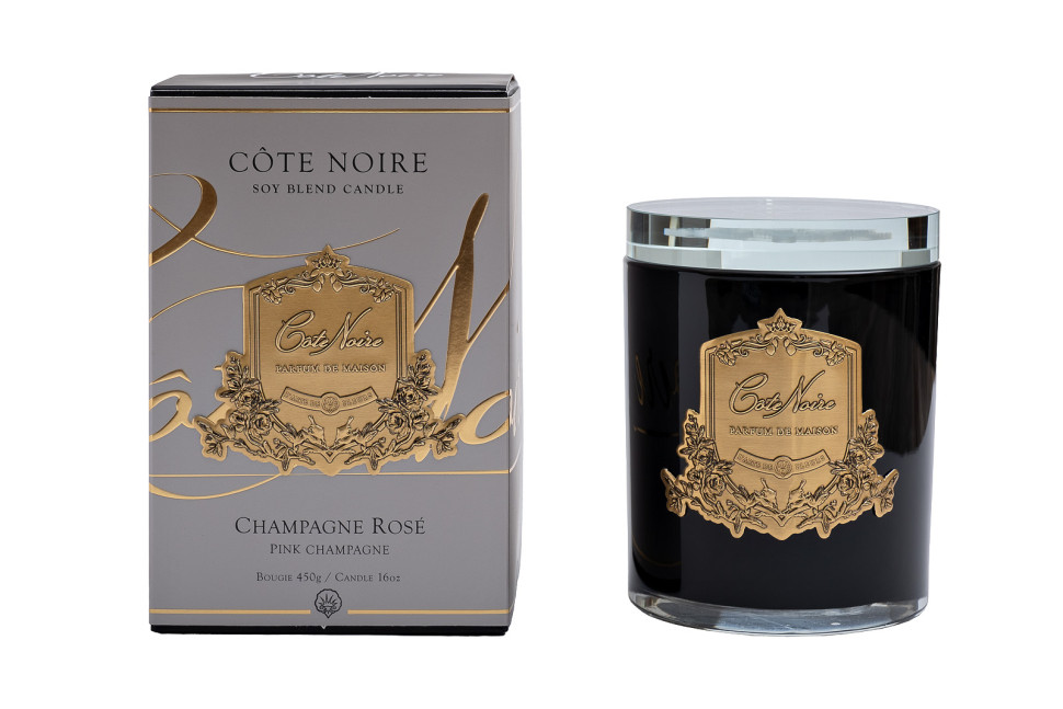 Свеча ароматическая Pink Champagne в стакане в упаковке