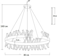 Подвесной светильник 62GDW-913-800R Garda Decor Подвесной светильник 62GDW-913-800R Garda Decor