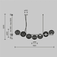 Подвесной светильник Reels MOD268PL-07B Maytoni Подвесной светильник Reels MOD268PL-07B Maytoni