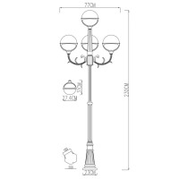Наземный фонарь Monaco A1497PA-4WG Arte Lamp Наземный фонарь Monaco A1497PA-4WG Arte Lamp