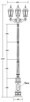 Наземный фонарь ASTORIA 2 91410B/E7 Bl Oasis Light