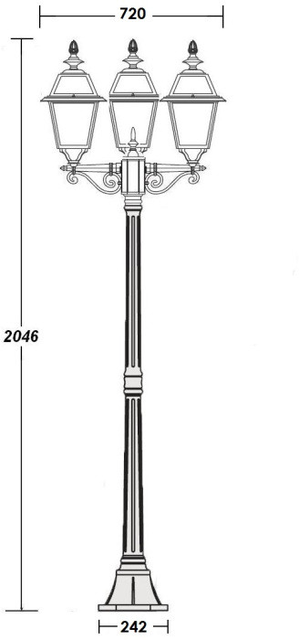 Наземный фонарь FARO-FROST L 91108fLB Bl Oasis Light
