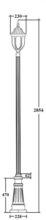 Наземный фонарь GENUYA 92110 B2 Bl Oasis Light