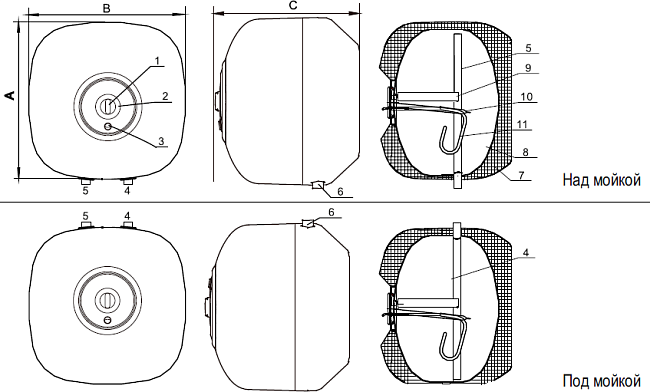 Водонагреватель Ferroli Moon SN30 GRK42ZVA