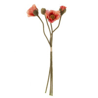 Цветы искусственные "Букет маков", L12 W8 H51 см
