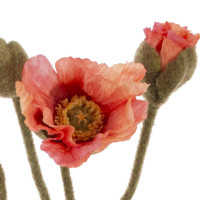 Цветы искусственные "Букет маков", L12 W8 H51 см