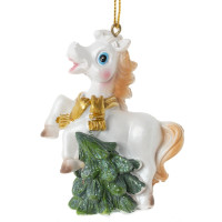 Фигурка декоративная подвесная "Лошадка", L6 W3 H8 см, 6в.