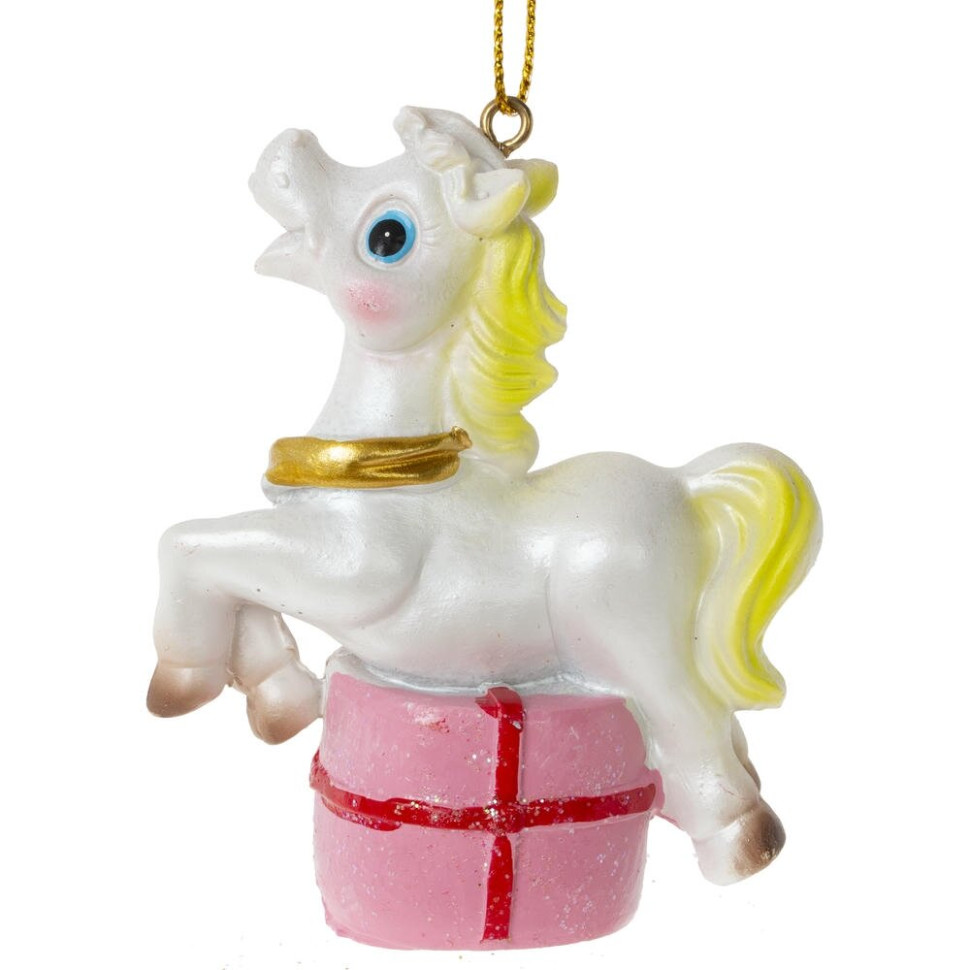 Фигурка декоративная подвесная "Лошадка", L6 W3 H8 см, 6в.