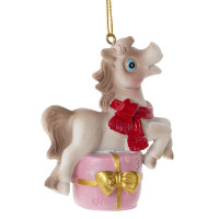 Фигурка декоративная подвесная "Лошадка", L6 W3 H8 см, 6в.