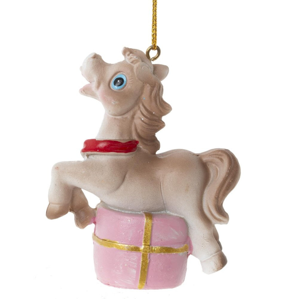 Фигурка декоративная подвесная "Лошадка", L6 W3 H8 см, 6в.