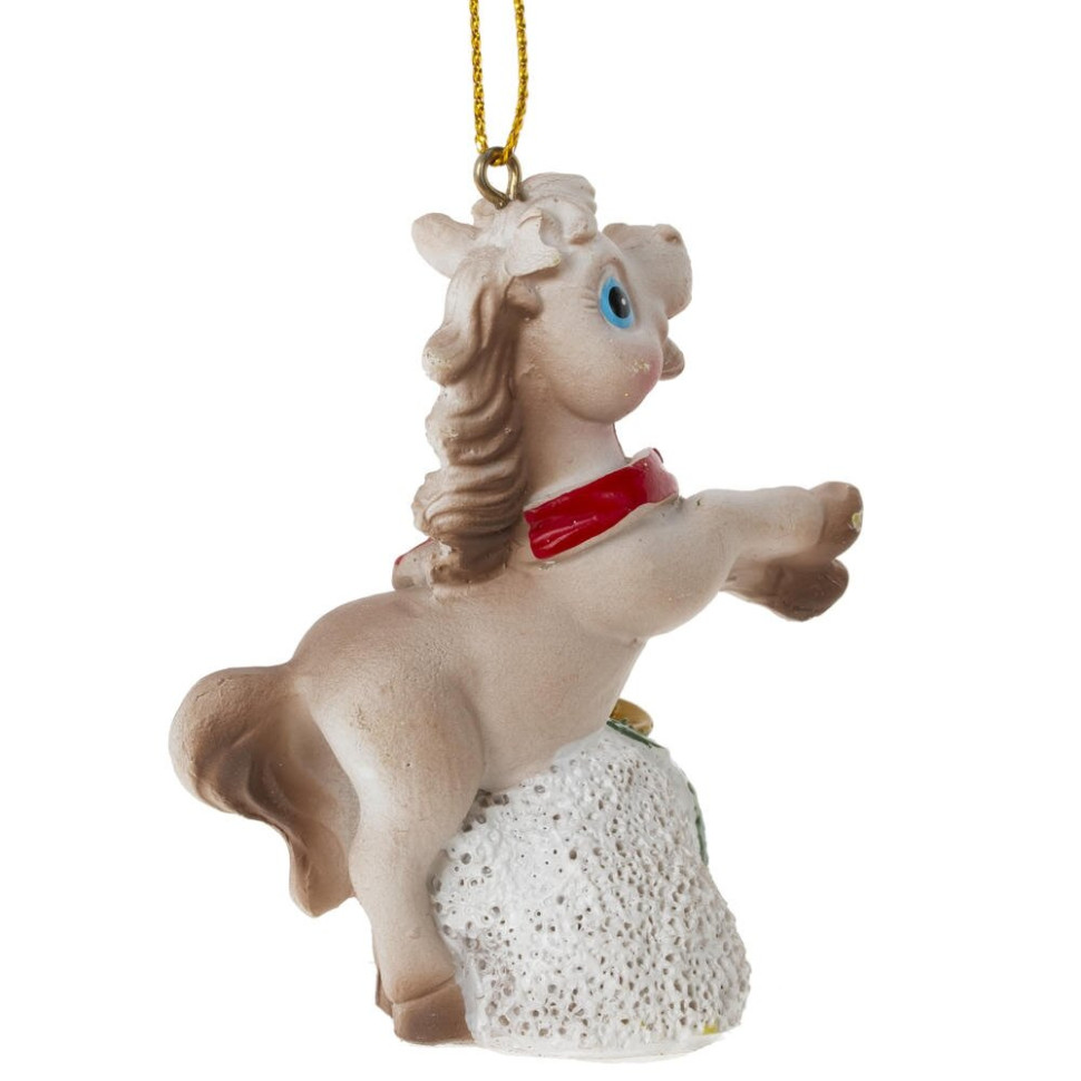 Фигурка декоративная подвесная "Лошадка", L6 W3 H8 см, 6в.