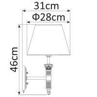 Бра Budapest A9185AP-1SG Arte Lamp