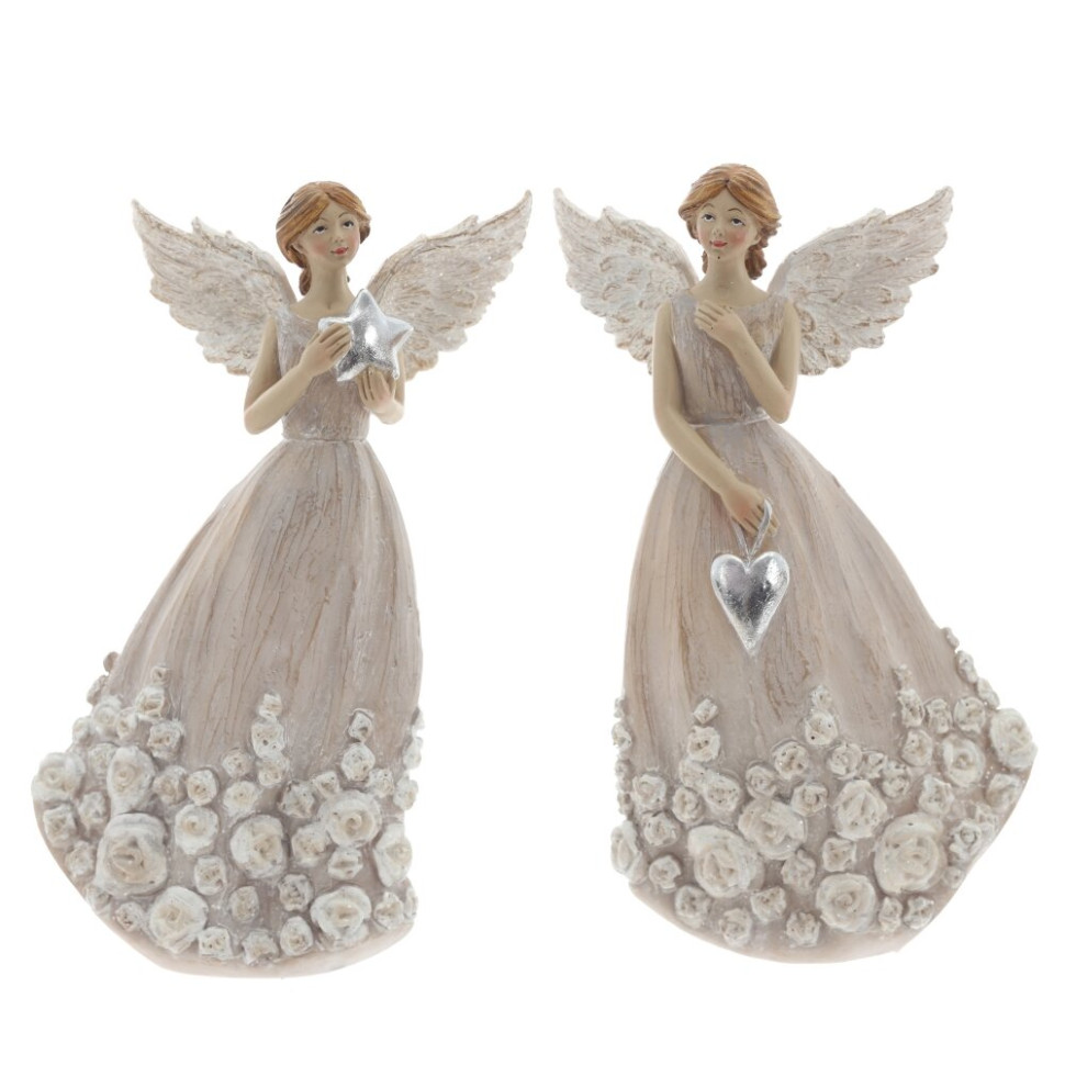Фигурка декоративная "Ангел", L10 W6,5 H17 см, 2в.