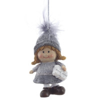 Фигурка декоративная подвесная "Дети",   L4 W3 H7,5 см, 2в.