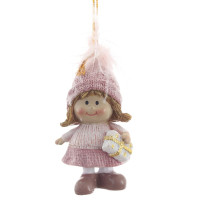 Фигурка декоративная подвесная "Дети",   L4 W3 H7,5 см, 2в.