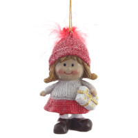 Фигурка декоративная подвесная "Дети",   L4 W3 H7,5 см, 2в.