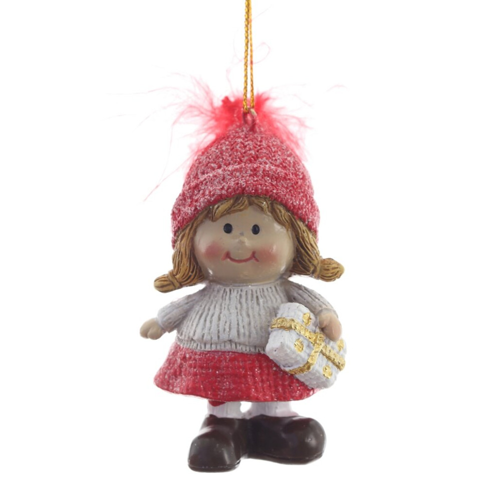 Фигурка декоративная подвесная "Дети",   L4 W3 H7,5 см, 2в.