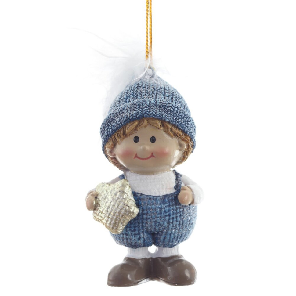 Фигурка декоративная подвесная "Дети",   L4 W3 H7,5 см, 2в.