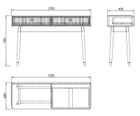 Консоль с ящиками Консоль с ящиками