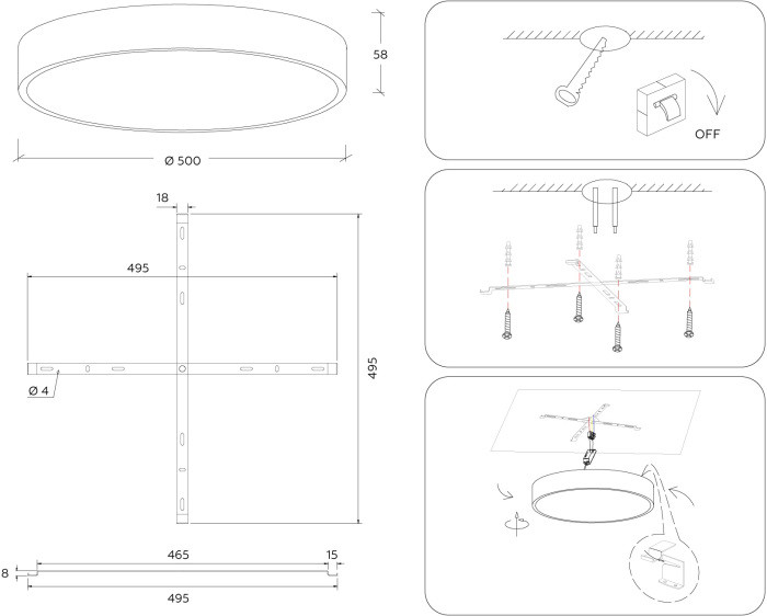 Потолочный светильник Orbital Air Alum FV5532 Ambrella