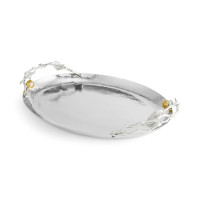 Поднос Michael Aram "Pomegranate Silver", овальный, 44х33 см