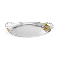 Поднос Michael Aram "Pomegranate Silver", овальный, 44х33 см