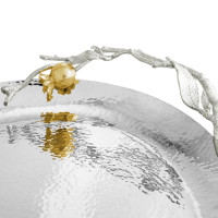 Поднос Michael Aram "Pomegranate Silver", овальный, 44х33 см