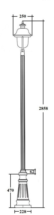Наземный фонарь MADRID-COOPER 84310c B2 Bl Oasis Light