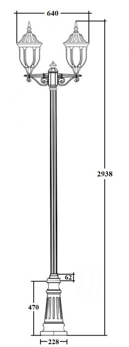 Наземный фонарь GENUYA 92110A B2 Bl Oasis Light