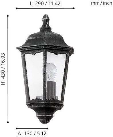 Настенный фонарь уличный Navedo 93459 Eglo