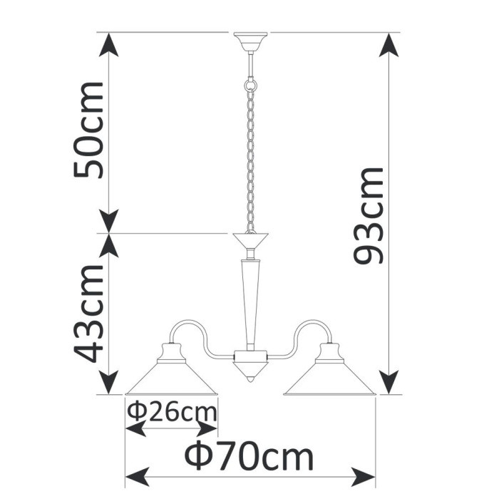 Подвесная люстра Bevel A9330LM-3BR Arte Lamp