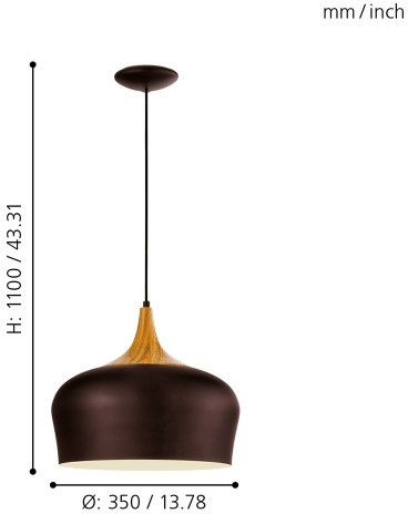 Подвесной светильник Obregon 95385 Eglo