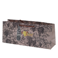 Пакет подарочный для бутылок (бумага 210г/м2, блок 12шт), L37 W10 H15,5 см, 4в.