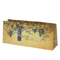 Пакет подарочный для бутылок (бумага 210г/м2, блок 12шт), L37 W10 H15,5 см, 4в.