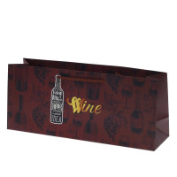 Пакет подарочный для бутылок (бумага 210г/м2, блок 12шт), L37 W10 H15,5 см, 4в.