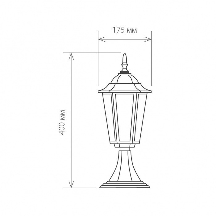 Наземный фонарь Claro GL 1004S черное золото Elektrostandard