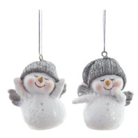 Фигурка декоративная подвесная "Снеговик",   L4,5 W4 H5,5 см, 2в.