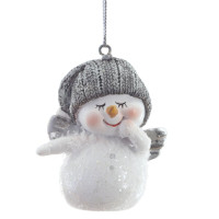 Фигурка декоративная подвесная "Снеговик",   L4,5 W4 H5,5 см, 2в.