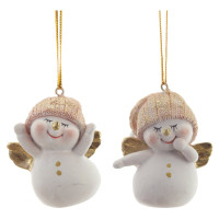 Фигурка декоративная подвесная "Снеговик",   L4,5 W4 H5,5 см, 2в.