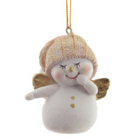 Фигурка декоративная подвесная "Снеговик",   L4,5 W4 H5,5 см, 2в.