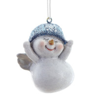 Фигурка декоративная подвесная "Снеговик",   L4,5 W4 H5,5 см, 2в.