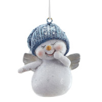 Фигурка декоративная подвесная "Снеговик",   L4,5 W4 H5,5 см, 2в.