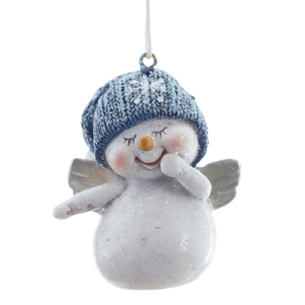 Фигурка декоративная подвесная "Снеговик",   L4,5 W4 H5,5 см, 2в.