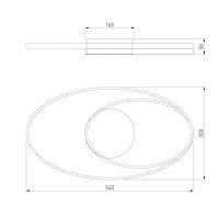 Потолочный светодиодный светильник Eurosvet Caroline 90250/1