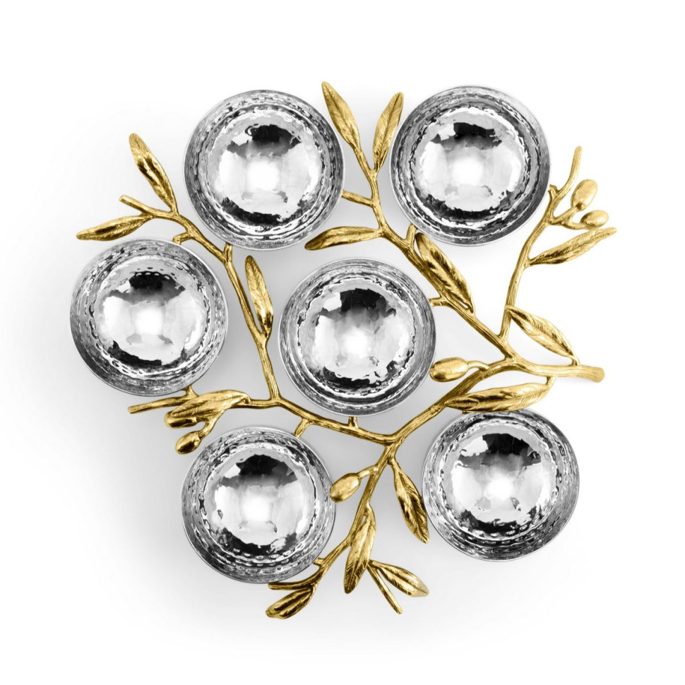 Менажница Michael Aram "Olive Branch", 6 секций, 26х25 см