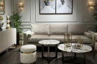 Пуф велюровый кремовый Пуф велюровый кремовый