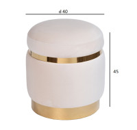 Пуф велюровый кремовый Пуф велюровый кремовый