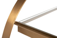 Стол-тележка сервировочная прозрачное стекло/латунь Стол-тележка сервировочная прозрачное стекло/латунь